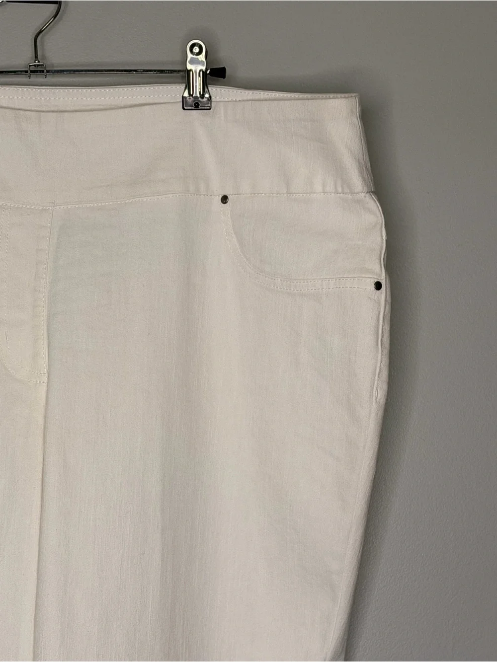 NEW Ruby Rd. Slimming Contour Waistband Ankle Pant in White Women’s Size 20W
